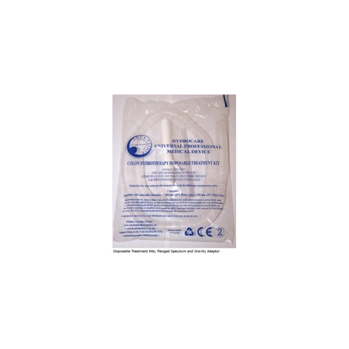 Colon Hydrotherapy Treatment kits with flanged Aqua-Clinic speculum (Blue Kit)